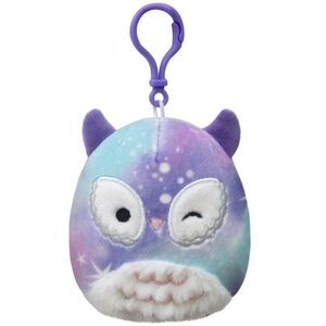 NWT Solena the purple and teal mystical owl clip  Squishmallow 3.5 inch